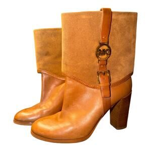 Michael Kors Women’s Size 8.5 Fulton Brown Leather Boots